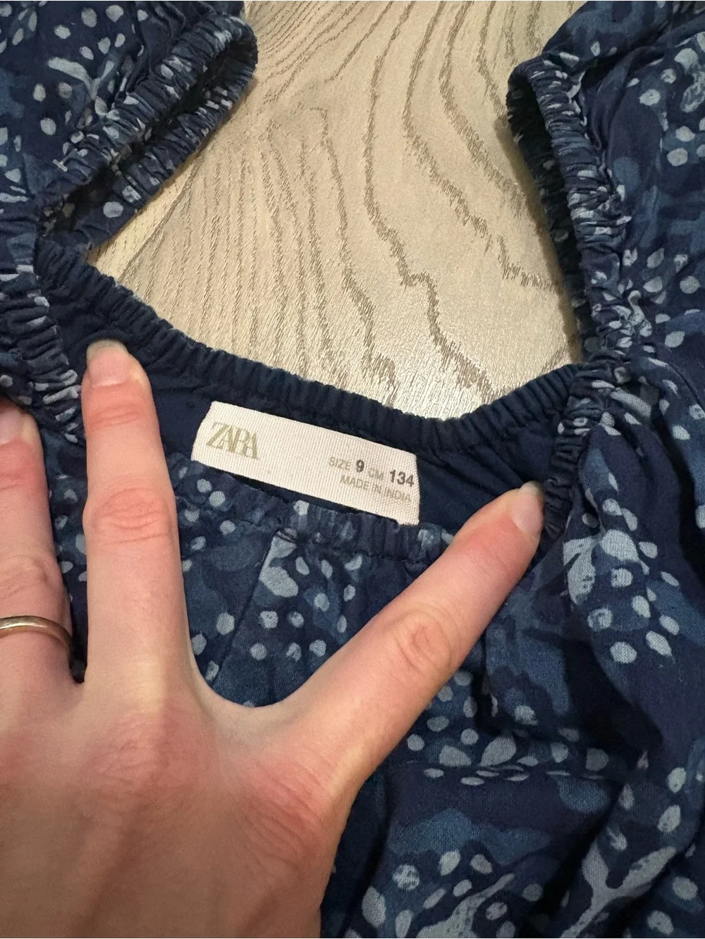 Zara Girls Cutout Puff Sleeve Dress Size 9